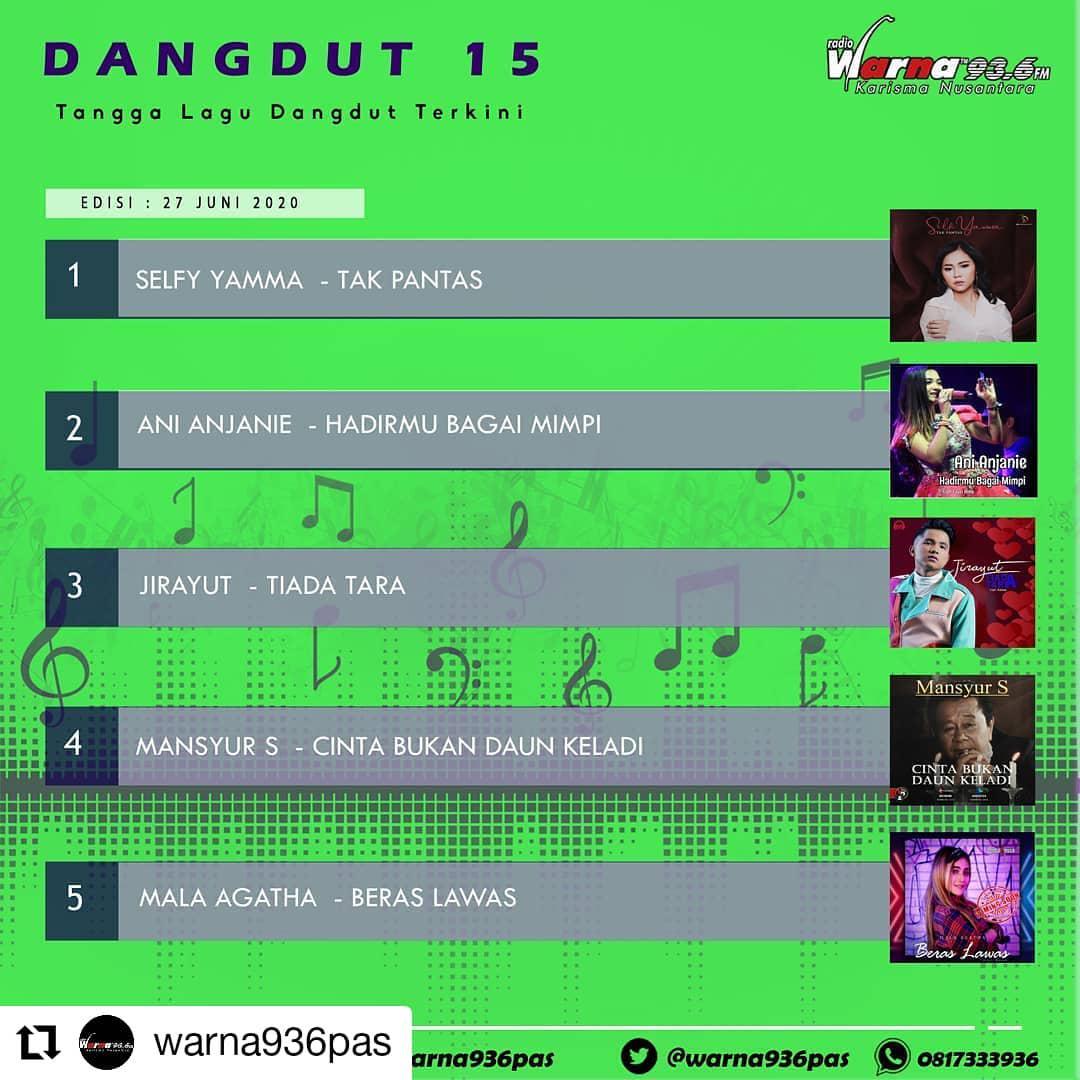 Chart 15 Besar Radio Warna Edisi 27 Juni